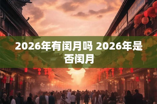 2026年有闰月吗 2026年是否闰月