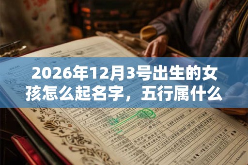 2026年12月3号出生的女孩怎么起名字，五行属什么
