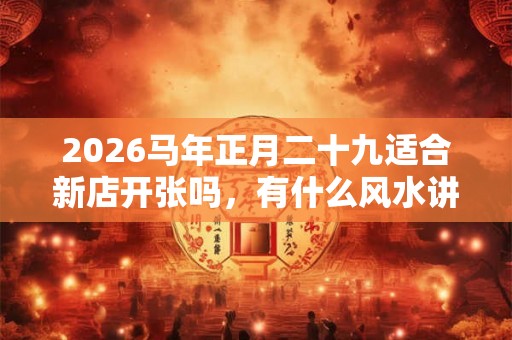 2026马年正月二十九适合新店开张吗，有什么风水讲究？