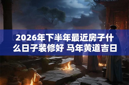 2026年下半年最近房子什么日子装修好 马年黄道吉日动工装修 2026年下半年最近房子什么日子装修好 马年黄道吉日动工装修