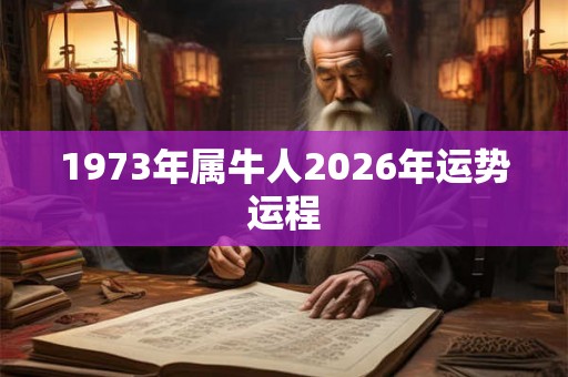 1973年属牛人2026年运势运程