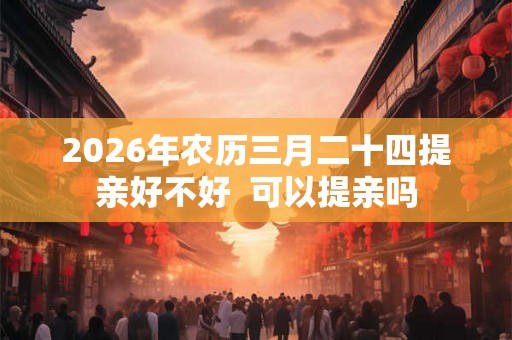 2026年农历三月二十四提亲好不好  可以提亲吗