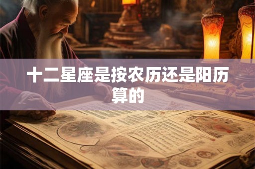 十二星座是按农历还是阳历算的