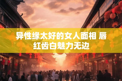 异性缘太好的女人面相 唇红齿白魅力无边