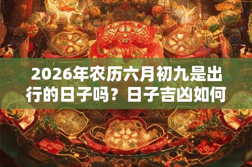 2026年农历六月初九是出行的日子吗?日子吉凶如何? 2026年农历六月初九是出行的日子吗?日子吉凶如何?