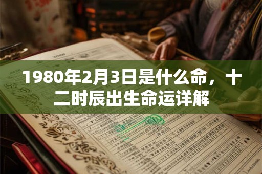 1980年2月3日是什么命，十二时辰出生命运详解