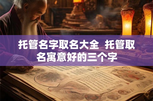 托管名字取名大全 托管取名寓意好的三个字 托管名字取名大全 托管取名寓意好的三个字