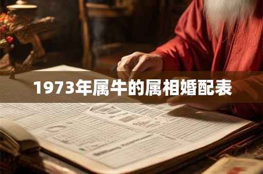 1973年属牛的属相婚配表