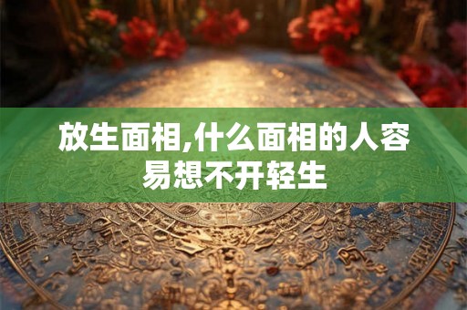 放生面相,什么面相的人容易想不开轻生