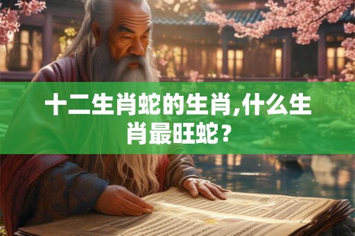 十二生肖蛇的生肖,什么生肖最旺蛇？