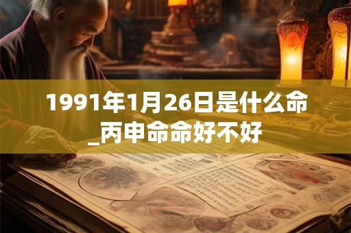 1991年1月26日是什么命_丙申命命好不好