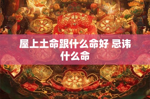 屋上土命跟什么命好 忌讳什么命