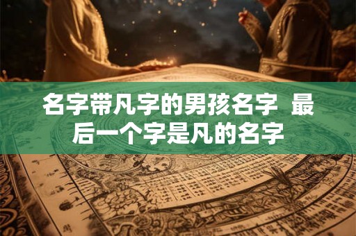 名字带凡字的男孩名字  最后一个字是凡的名字