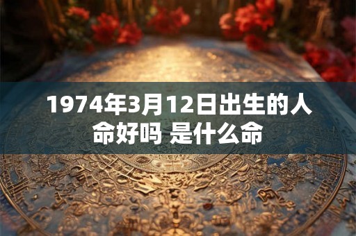 1974年3月12日出生的人命好吗 是什么命