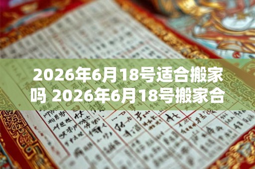 2026年6月18号适合搬家吗 2026年6月18号搬家合适吗