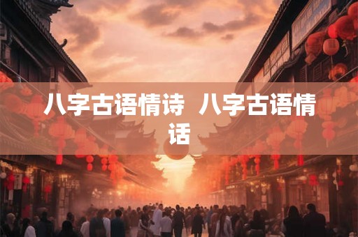 八字古语情诗  八字古语情话