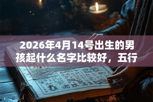 2026年4月14号出生的男孩起什么名字比较好，五行属什么