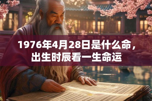 1976年4月28日是什么命，出生时辰看一生命运