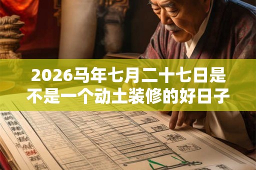 2026马年七月二十七日是不是一个动土装修的好日子？