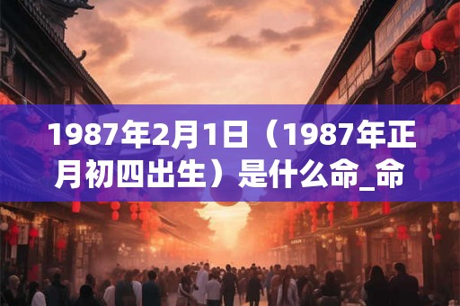 1987年2月1日（1987年正月初四出生）是什么命_命运如何