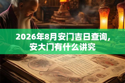 2026年8月安门吉日查询,安大门有什么讲究