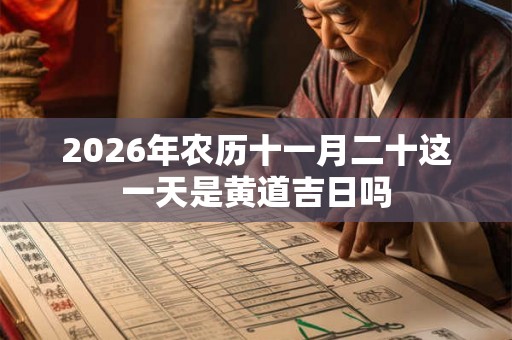 2026年农历十一月二十这一天是黄道吉日吗