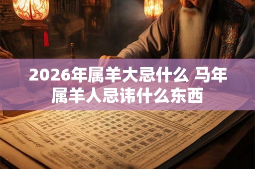 2026年属羊大忌什么 马年属羊人忌讳什么东西