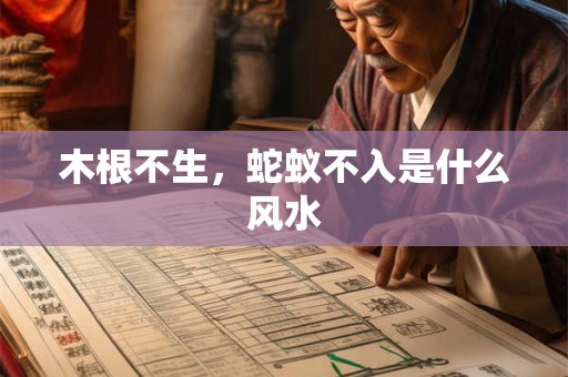 木根不生，蛇蚁不入是什么风水