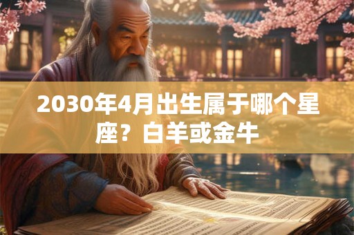 2030年4月出生属于哪个星座？白羊或金牛