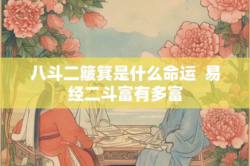 八斗二簸箕是什么命运  易经二斗富有多富