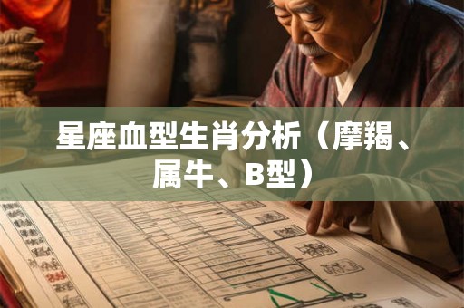 星座血型生肖分析(摩羯、属牛、B型) 星座血型生肖分析(摩羯、属牛、B型)