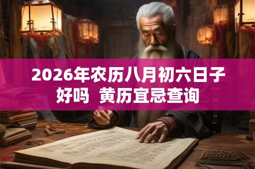 2026年农历八月初六日子好吗  黄历宜忌查询