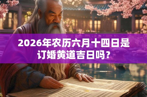 2026年农历六月十四日是订婚黄道吉日吗？