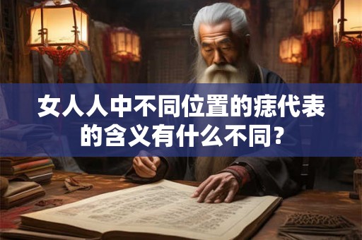 女人人中不同位置的痣代表的含义有什么不同？