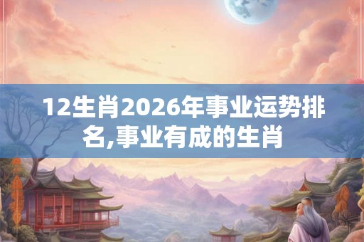 12生肖2026年事业运势排名,事业有成的生肖 12生肖2026年事业运势排名,事业有成的生肖