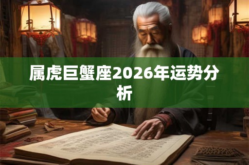 属虎巨蟹座2026年运势分析 属虎巨蟹座2026年运势分析