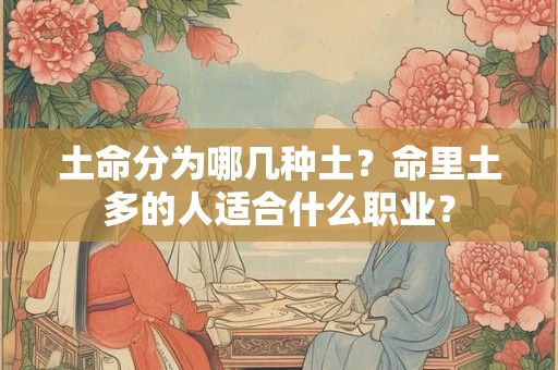 土命分为哪几种土？命里土多的人适合什么职业？
