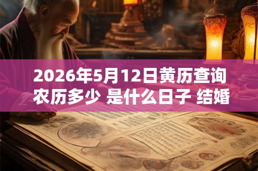 2026年5月12日黄历查询 农历多少 是什么日子 结婚吉时