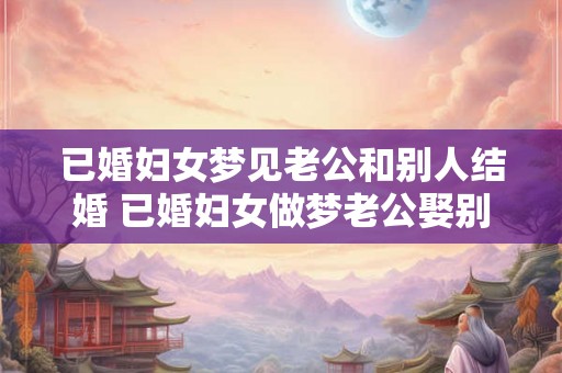 已婚妇女梦见老公和别人结婚 已婚妇女做梦老公娶别人是什么意思