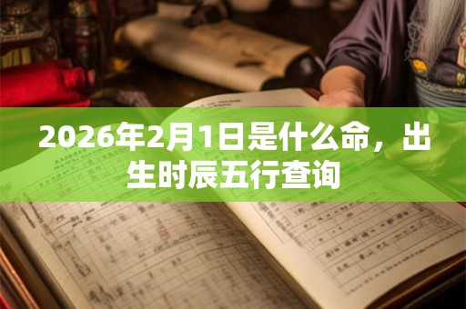 2026年2月1日是什么命，出生时辰五行查询