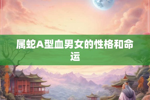 属蛇A型血男女的性格和命运