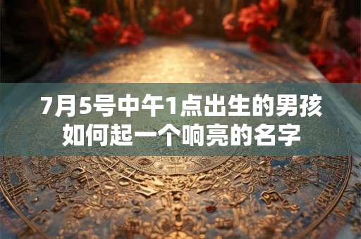 7月5号中午1点出生的男孩如何起一个响亮的名字