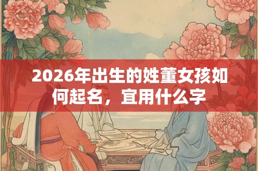 2026年出生的姓董女孩如何起名，宜用什么字