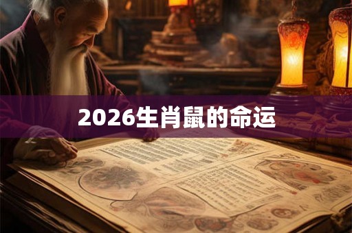 2026生肖鼠的命运 2026生肖鼠的命运