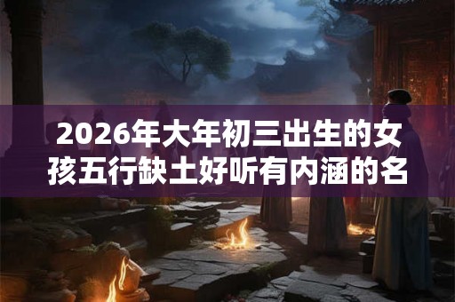 2026年大年初三出生的女孩五行缺土好听有内涵的名字精选