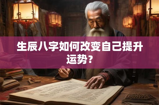 生辰八字如何改变自己提升运势？