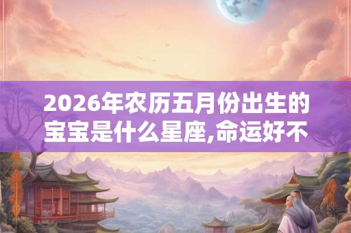 2026年农历五月份出生的宝宝是什么星座,命运好不好? 2026年农历五月份出生的宝宝是什么星座,命运好不好?