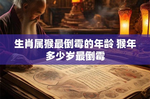 生肖属猴最倒霉的年龄 猴年多少岁最倒霉