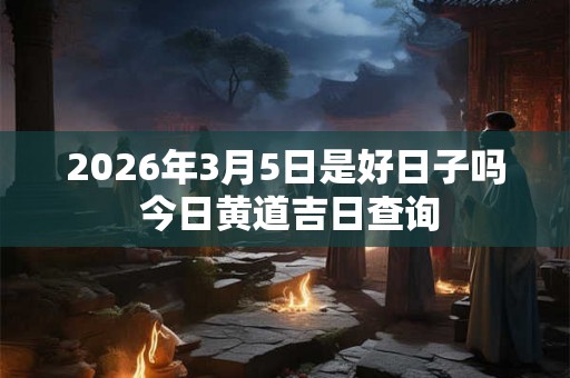 2026年3月5日是好日子吗 今日黄道吉日查询