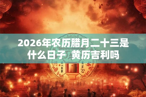 2026年农历腊月二十三是什么日子  黄历吉利吗